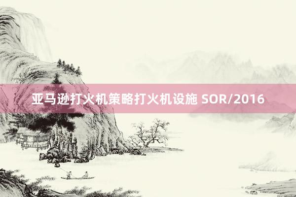 亚马逊打火机策略打火机设施 SOR/2016